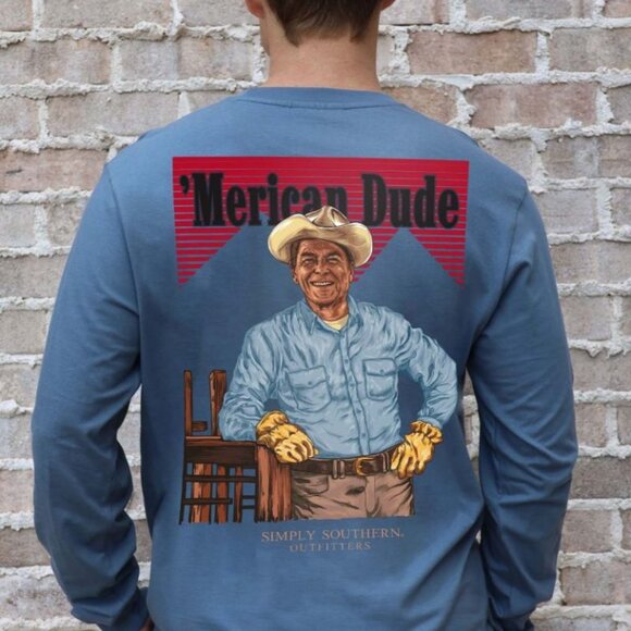 Western 'Merican Dude long sleeve tee - Picture 1 of 4